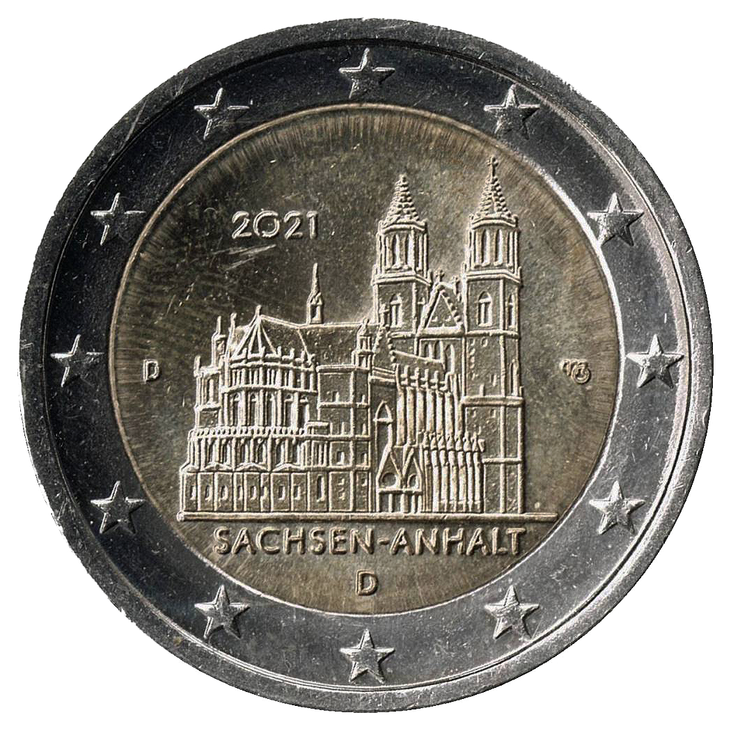 2 euros conmemorativa Estado de Sajonia Anhalt, Catedral de Magdeburgo